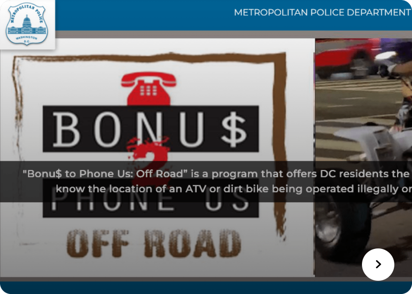 Screenshot of ATV website