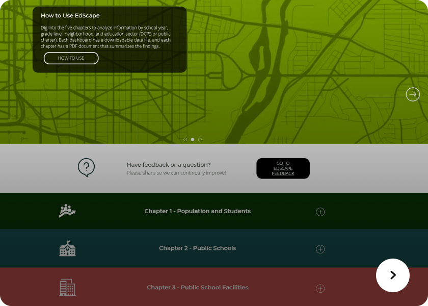Screenshot of the edscape website