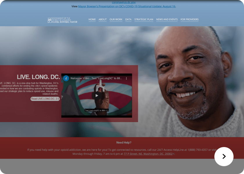 Screenshot of Livelong website