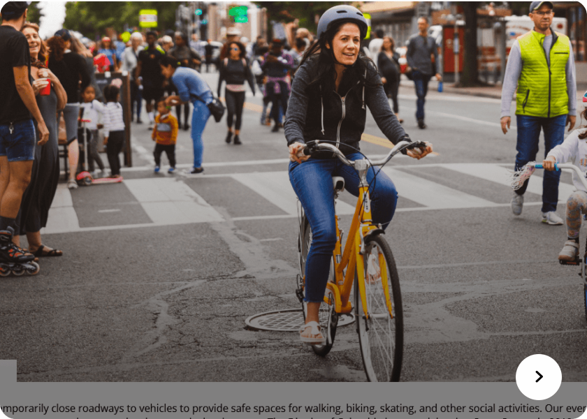 Screenshot of the  Open Street website